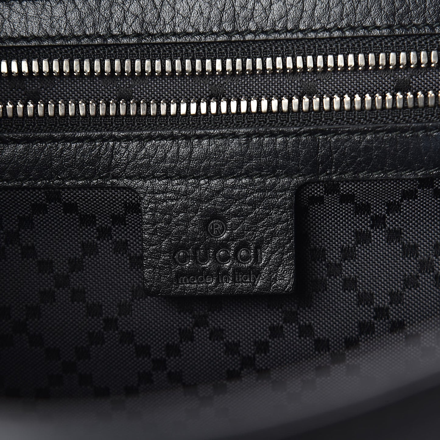 Pebbled Calfskin Chain Backpack Black