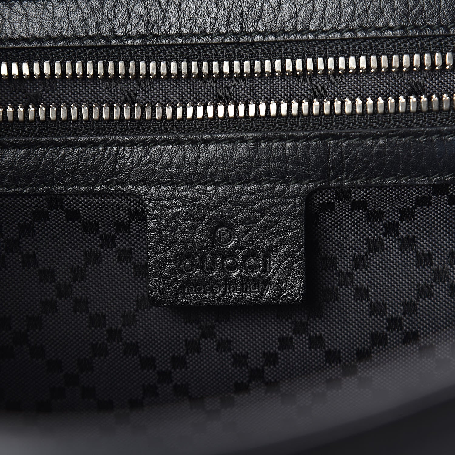 Gucci Pebbled Calfskin Chain Backpack Black 6 of 9