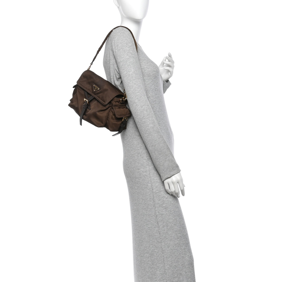 Re-Nylon Medium Explore Shoulder Bag Bruciato