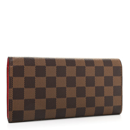 Louis Vuitton Damier Ebene Emilie Wallet Red 3 of 7