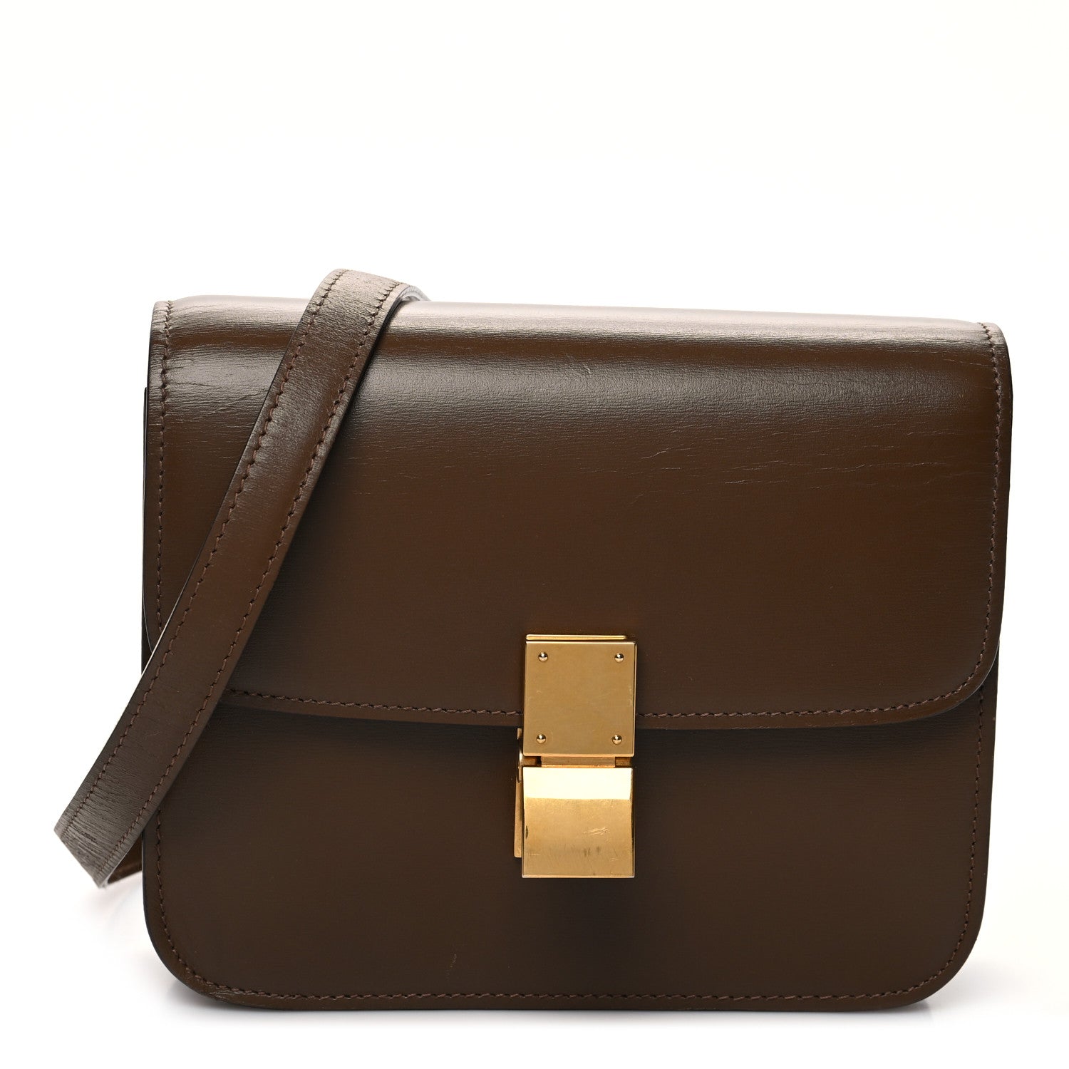 Celine Box Calfskin Teen Classic Box Flap Bag Camel 1 of 7