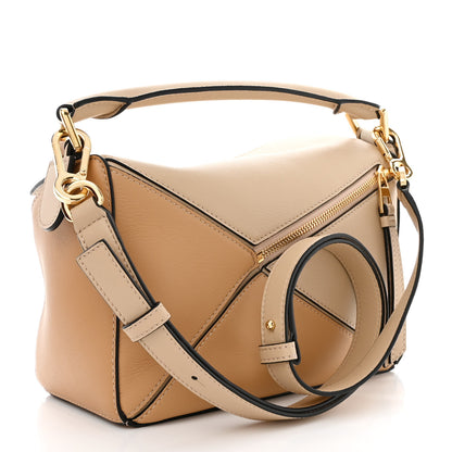 Loewe Calfskin Small Puzzle Bag Dusty Beige Soft White 3 of 10
