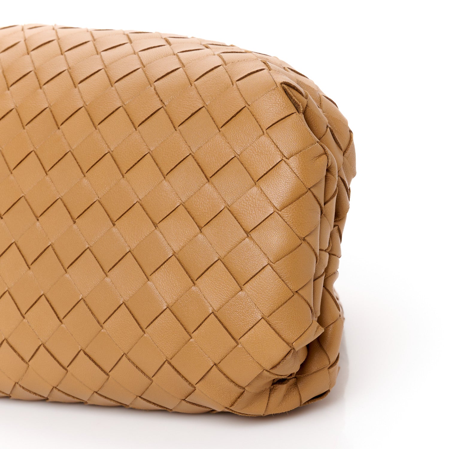 Bottega Veneta Nappa Maxi Intrecciato The Pouch Oversized Clutch Caramel 10 of 10