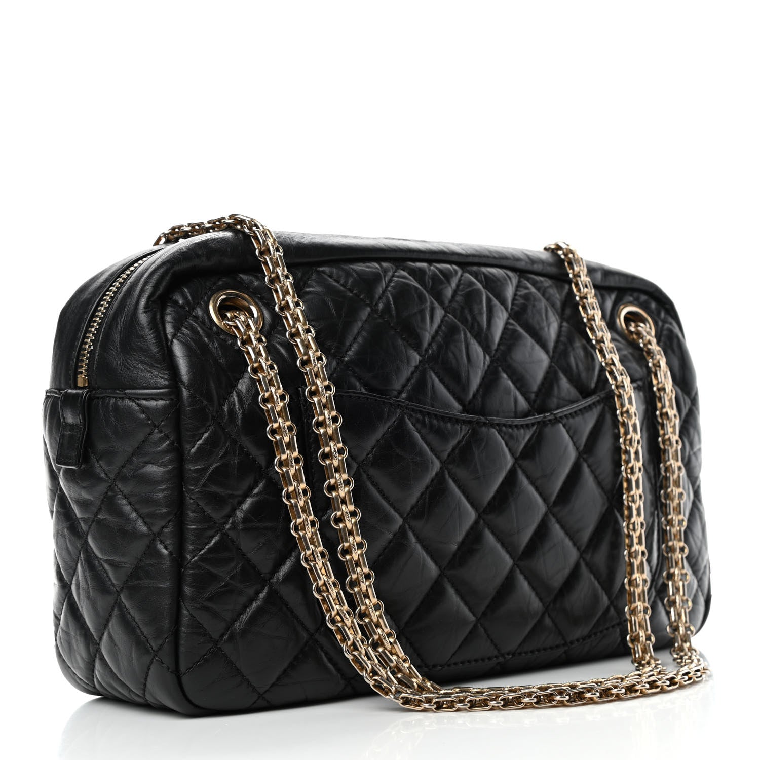 Chanel Aged Calfskin Quilted Medium Reissue Camera Case Black 2 of 4