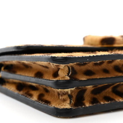 Valentino Garavani Calf Hair Leopard Print VSling Chain Wallet 8 of 11