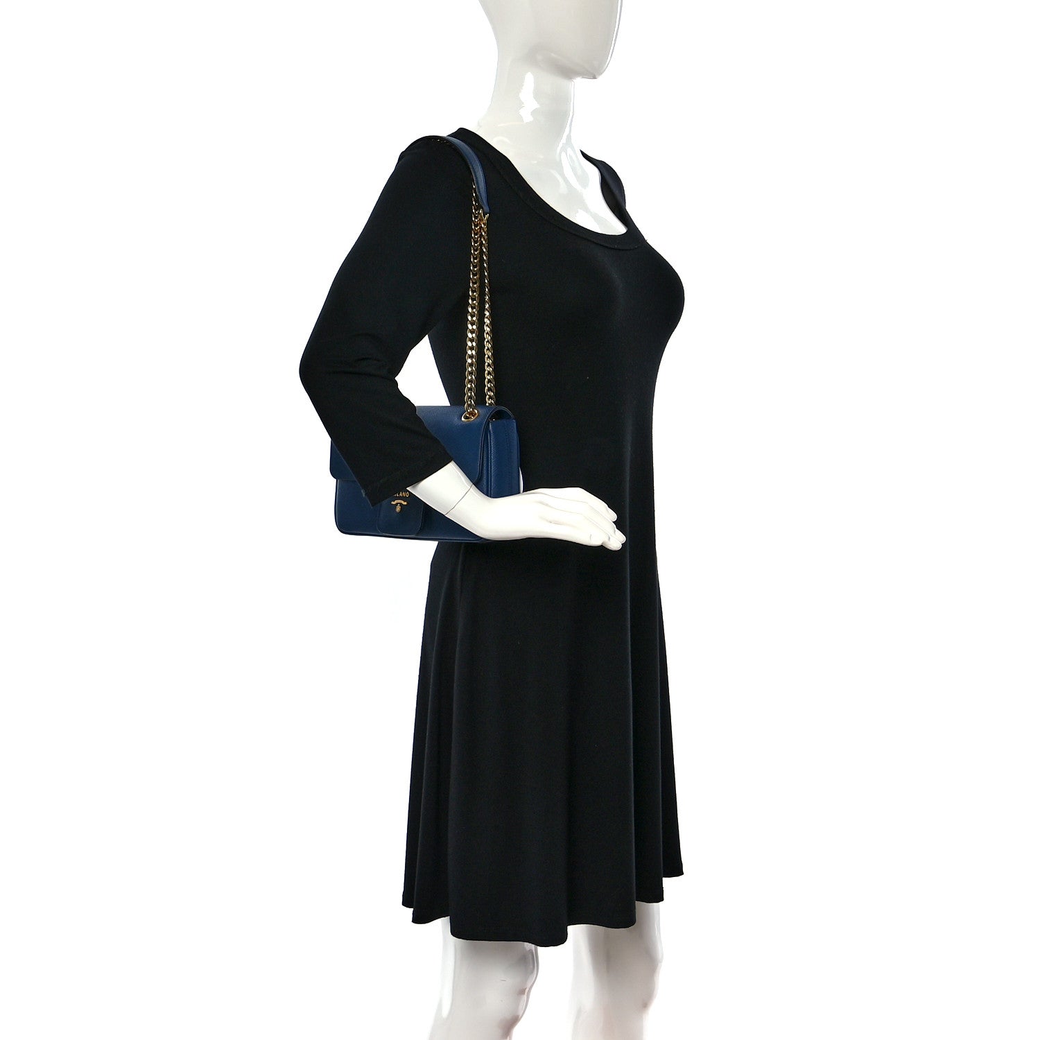 Prada Saffiano Flap Shoulder Bag Bluette 2 of 9