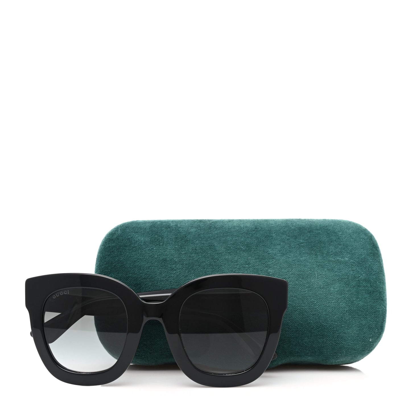 Acetate Crystal Star Round Frame Sunglasses GG0208S Black