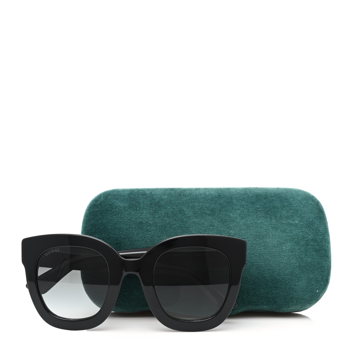 Gucci Acetate Crystal Star Round Frame Sunglasses GG0208S Black 7 of 7