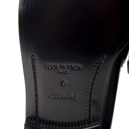 Louis Vuitton Calfskin Mens Major Loafers 9 Black 8 of 9