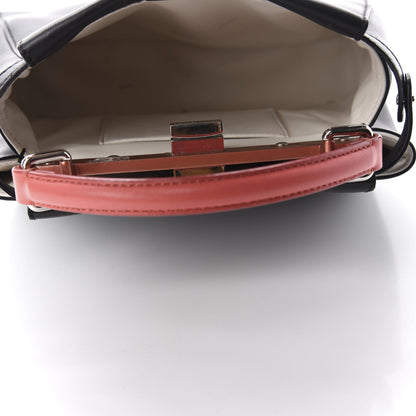 Fendi Nappa Colorblock Mini Peekaboo Iconic Satchel Black White Ecstasy 6 of 15