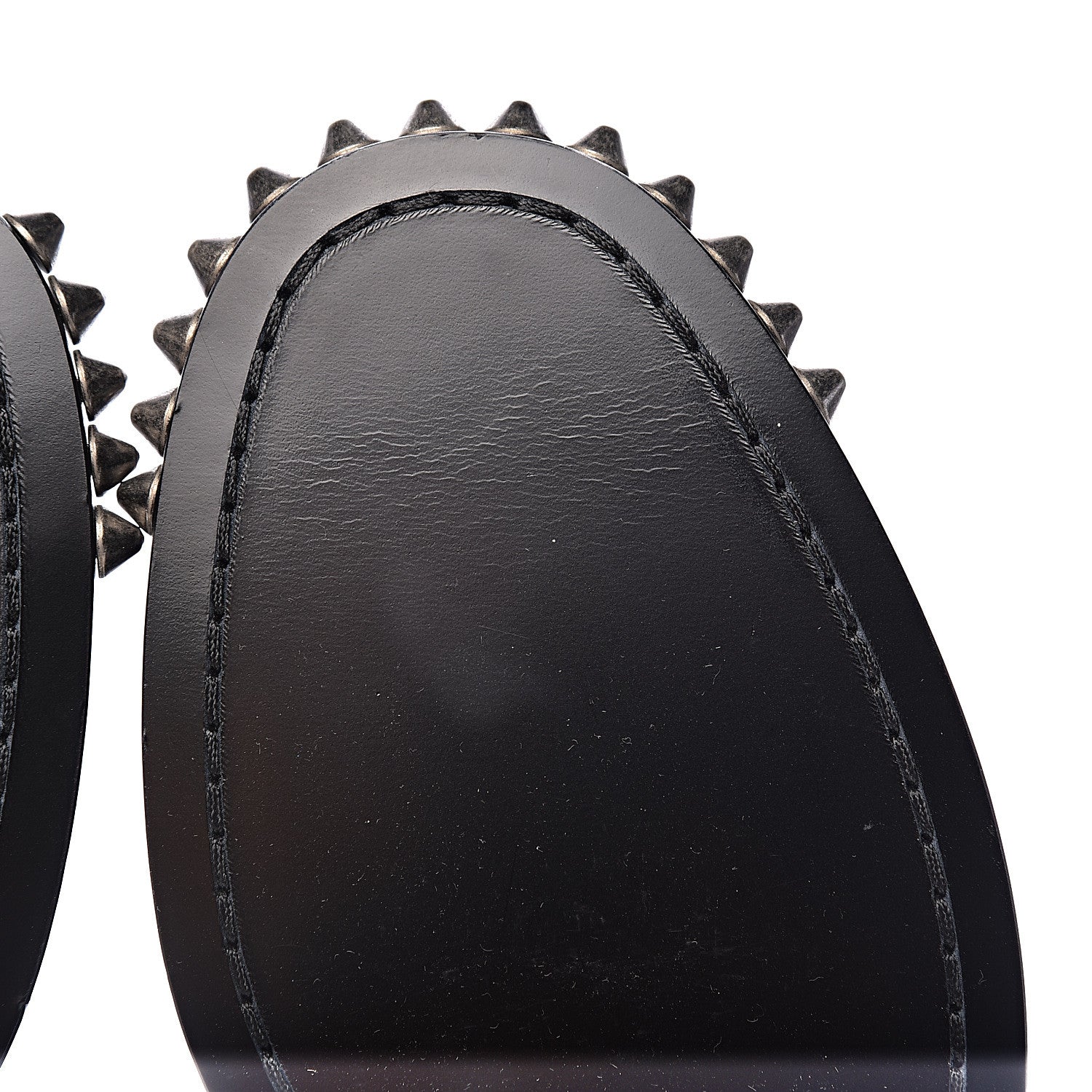 Saint Laurent Smooth Calfskin Studded Womens Punk Ranger Boots 37 Black 11 of 15