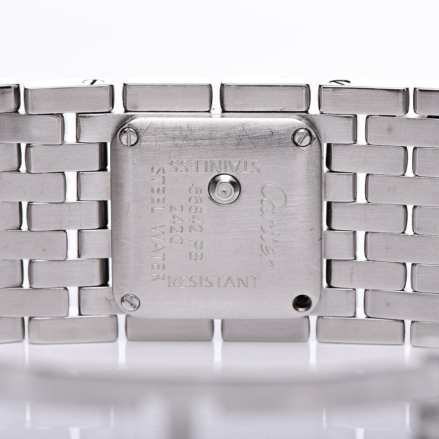 Stainless Steel 21mm Panthere Ruban Quartz Watch