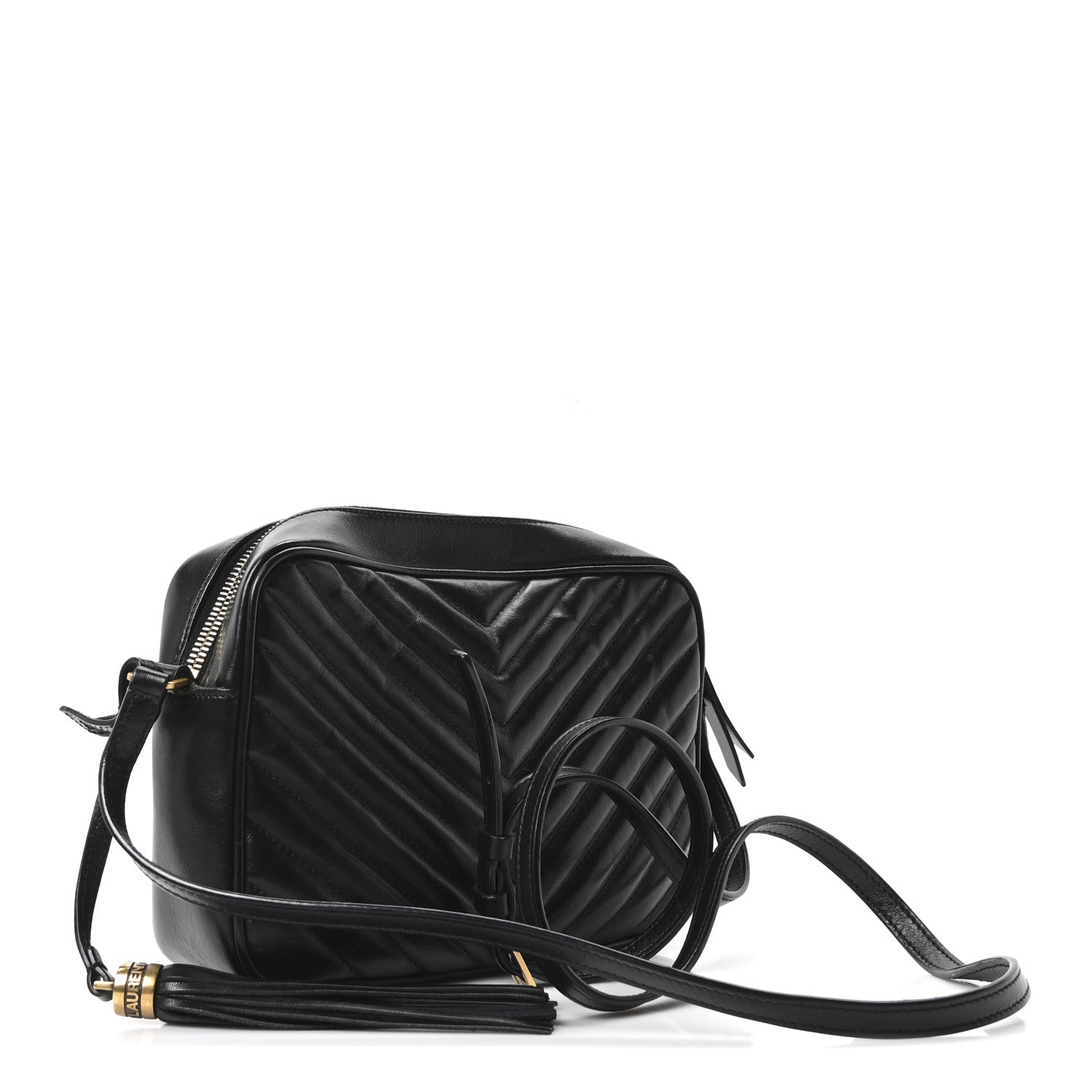 Saint Laurent Calfskin Matelasse Monogram Lou Camera Bag Black 3 of 10