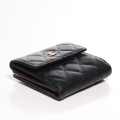 Chanel Caviar Quilted Compact Flap Wallet Black 4 of 9