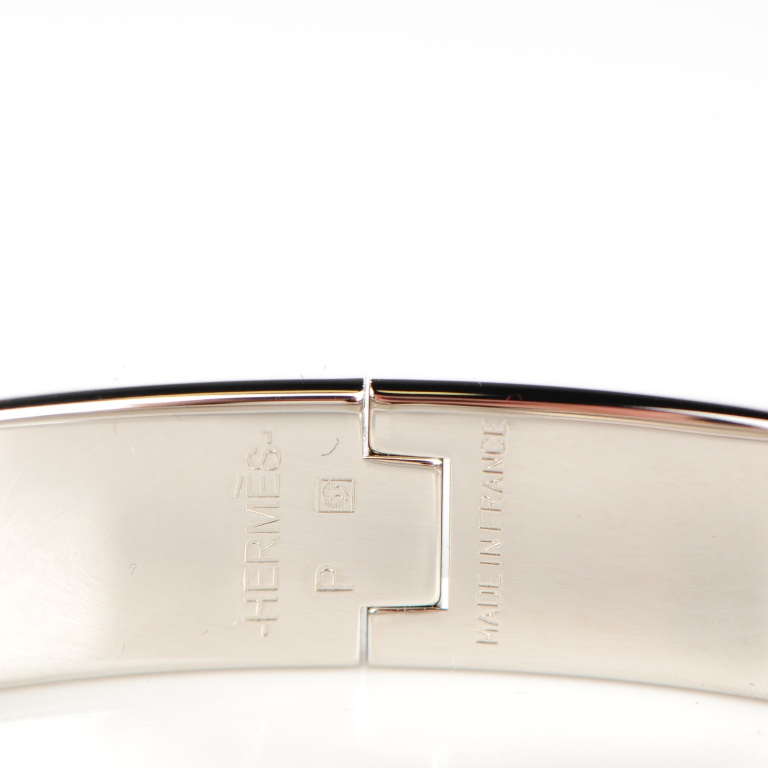 Hermes Enamel Narrow Clic Clac H Bracelet GM Rose Nymph 9 of 12