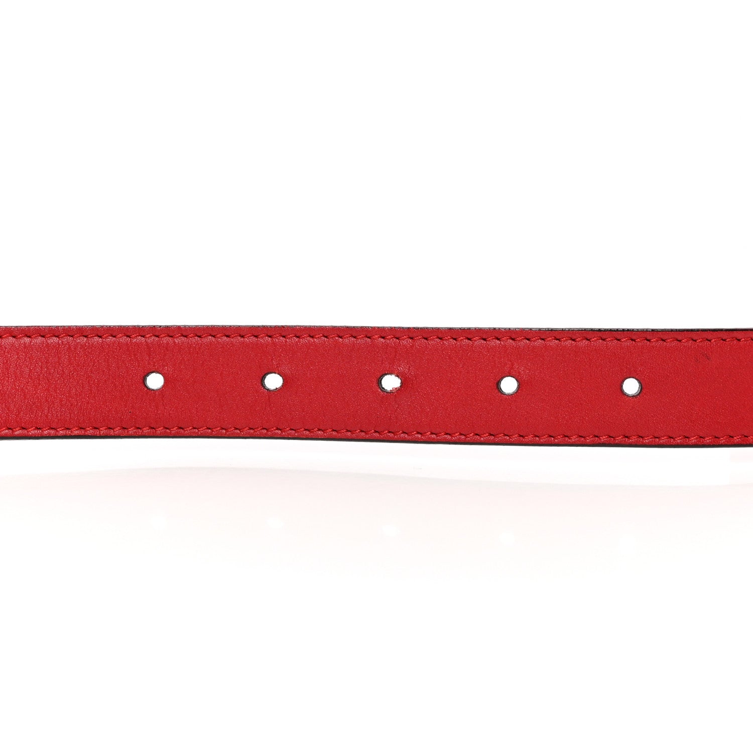 Gucci Moon Calfskin Torchon Double G 25mm Belt 85 34 Hibiscus Red 3 of 6
