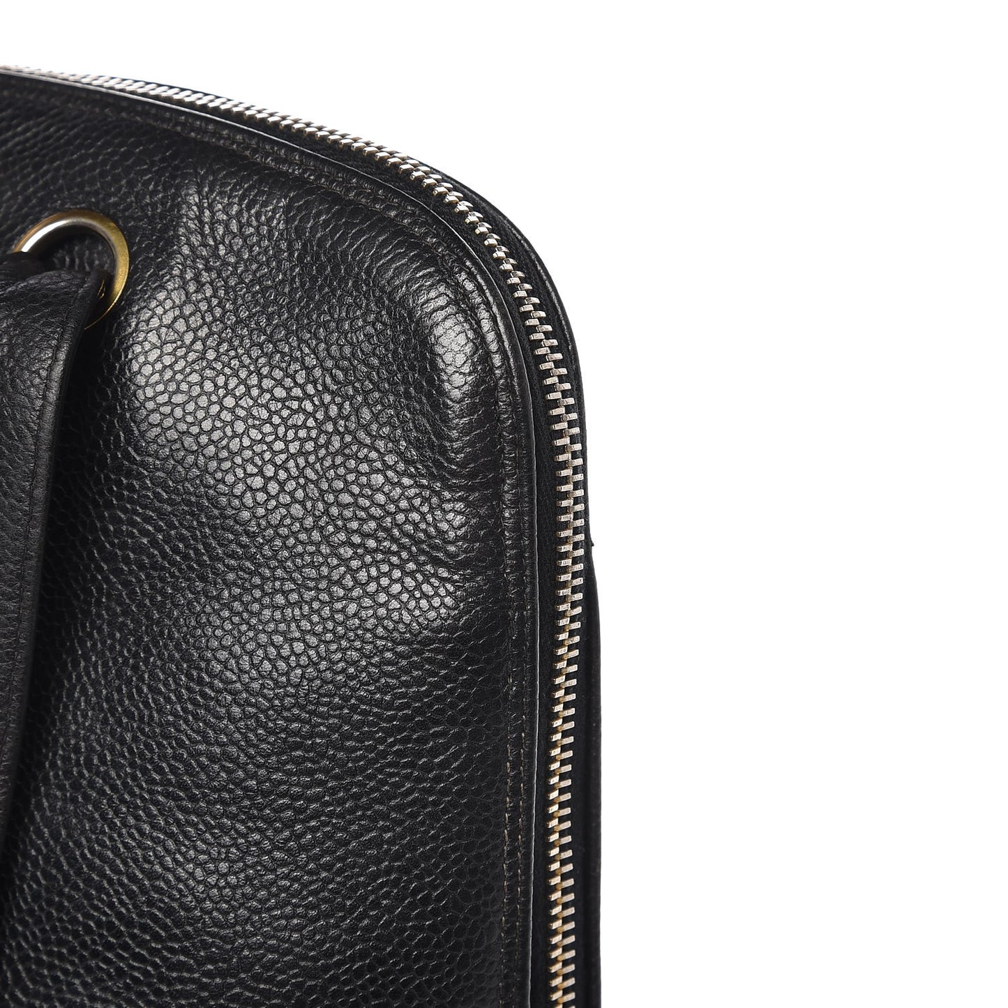 Caviar Large CC Shoulder Bag Black