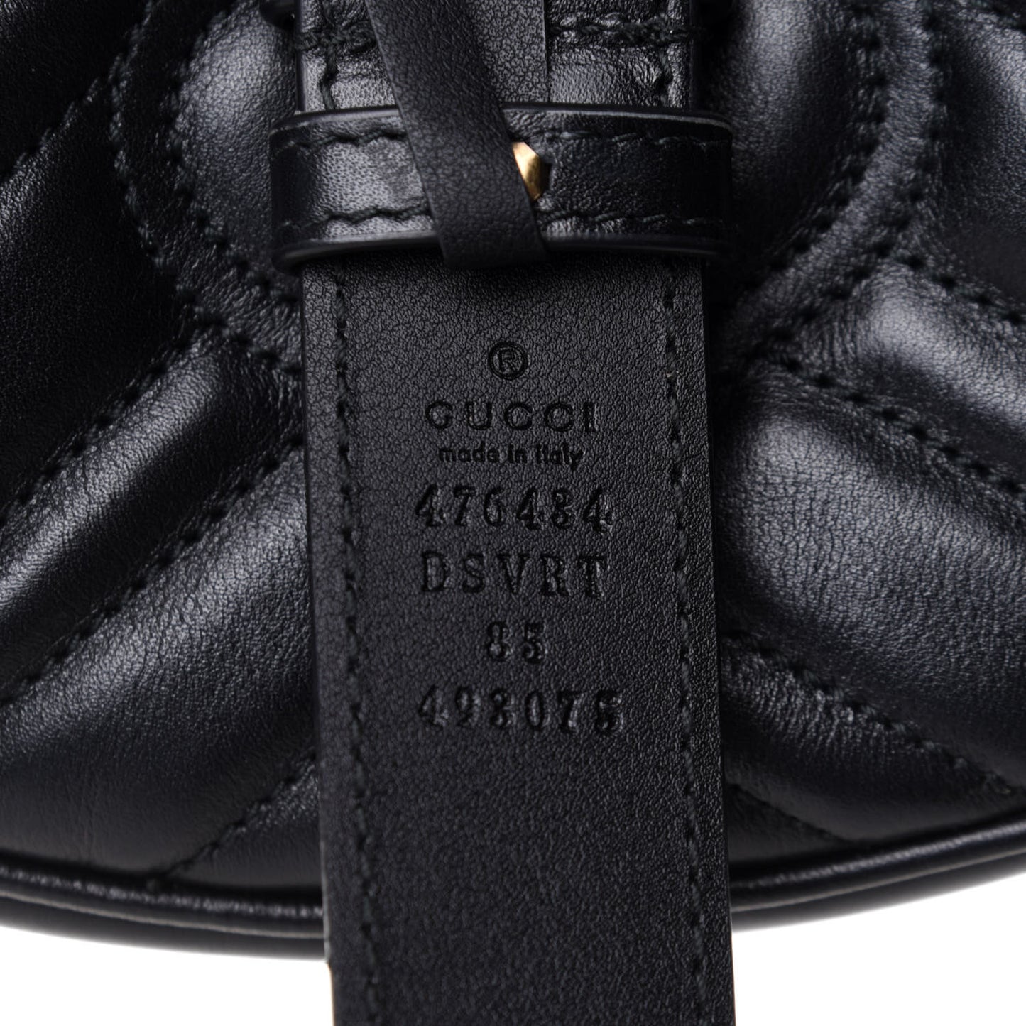 Calfskin Matelasse GG Marmont Belt Bag 85 34 Black