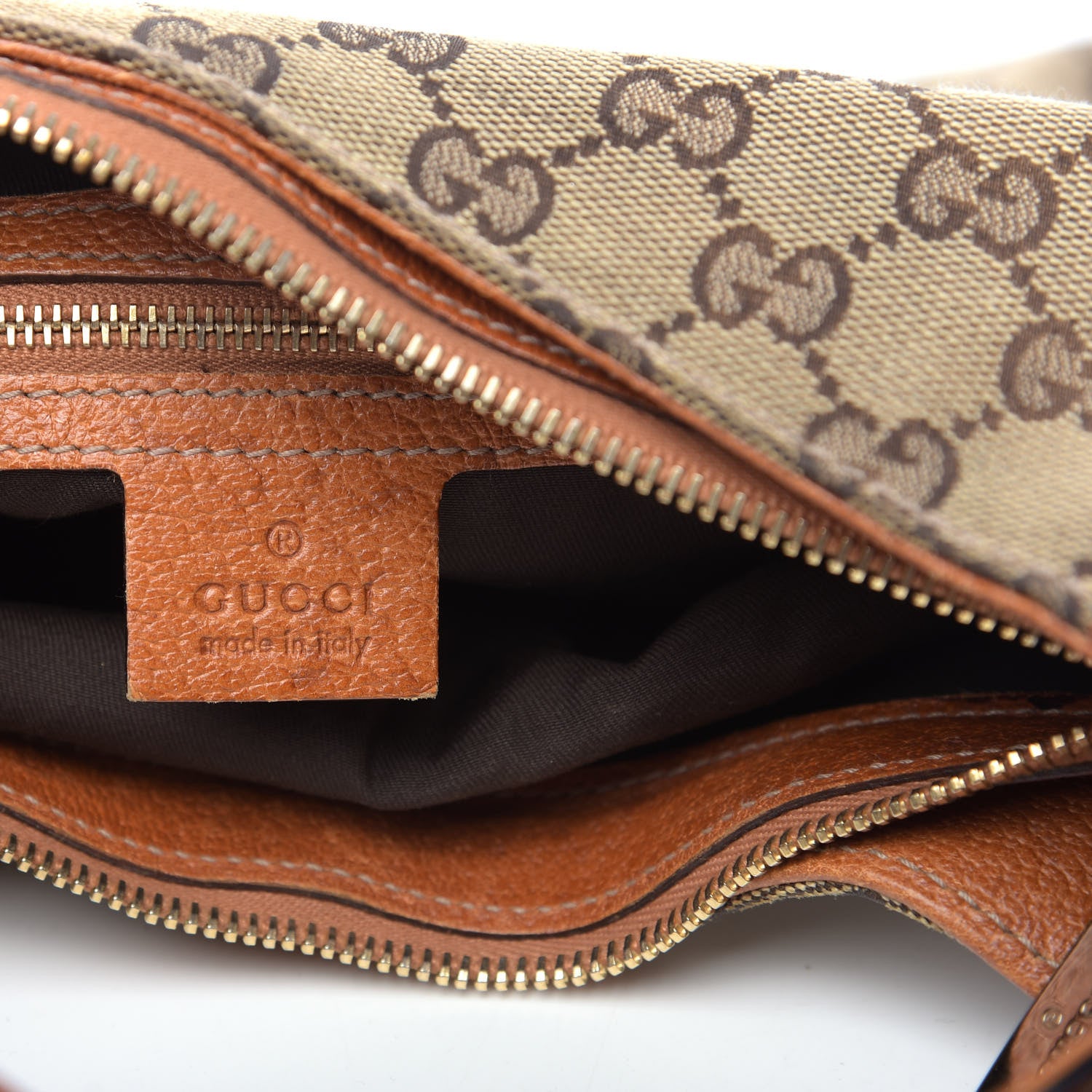 Gucci Monogram Creole Hobo Tobacco 6 of 12