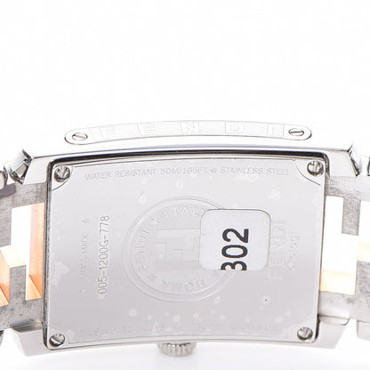 Fendi Stainless Steel 25mm Forever Tank Two Tone Quartz Watch 5 of 10