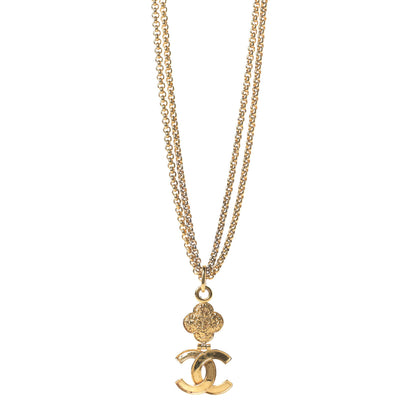 Chanel CC Cross Pendant Necklace Gold 1 of 4