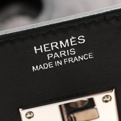 Hermes Hunter Criss Viking Evergrain Flag HAC Birkin 40  Ecru Black 6 of 13