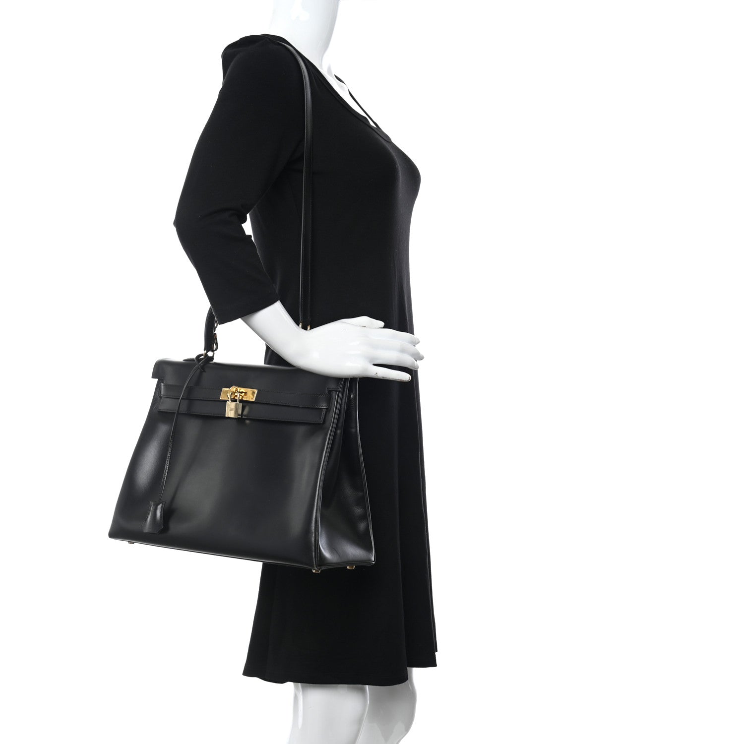 Hermes Box Kelly Retourne 35 Black 2 of 12