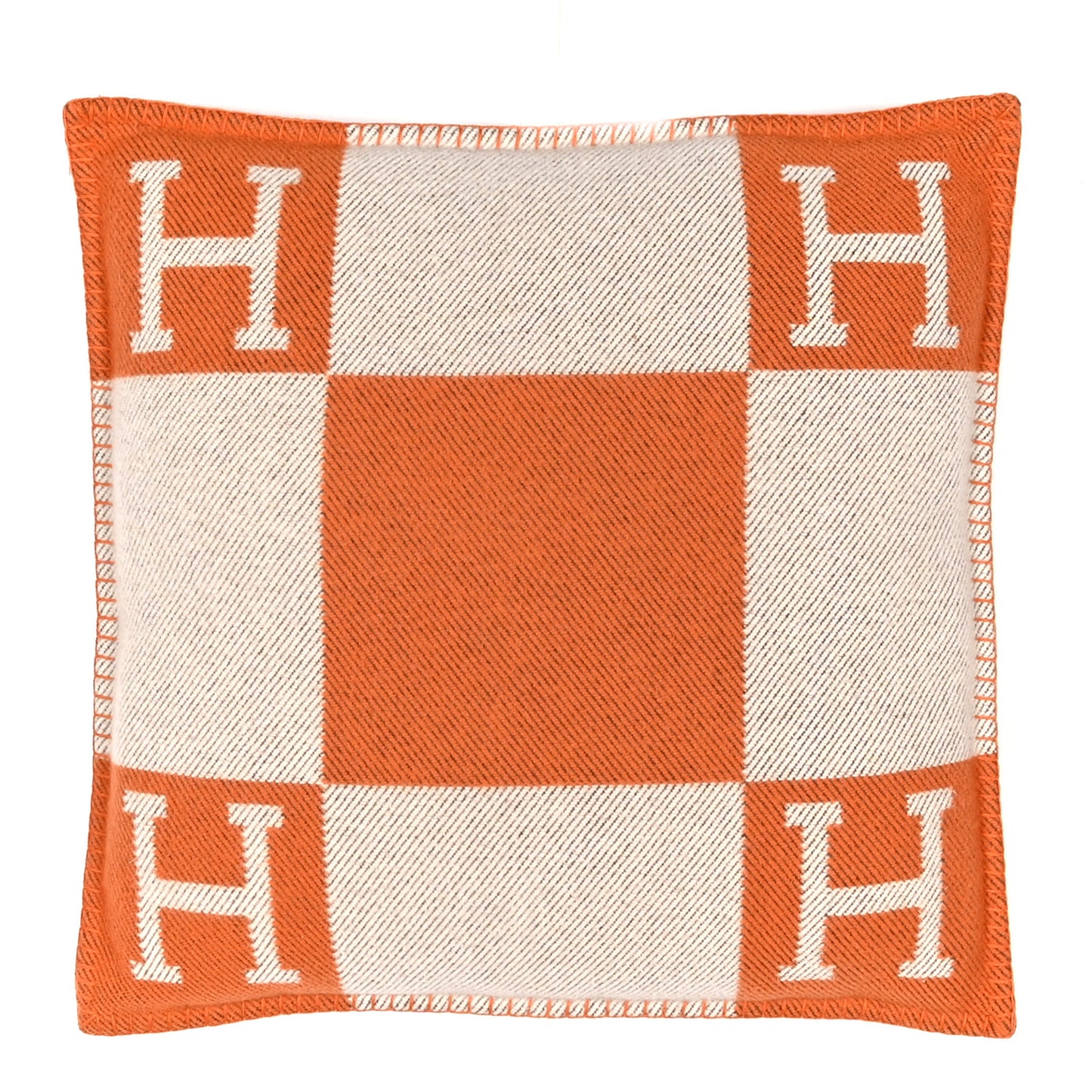 Wool Cashmere Avalon Pillow PM Ecru Potiron