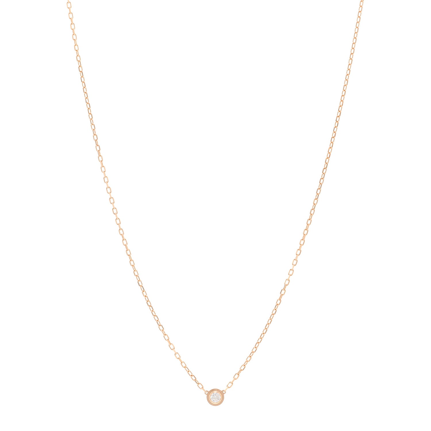 Cartier 18K Pink Gold Diamond SM D'Amour Pendant Necklace 1 of 5