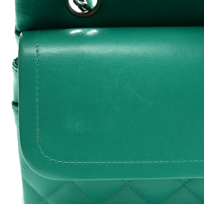 Chanel Lambskin Quilted Medium Double Flap Green 10 of 12