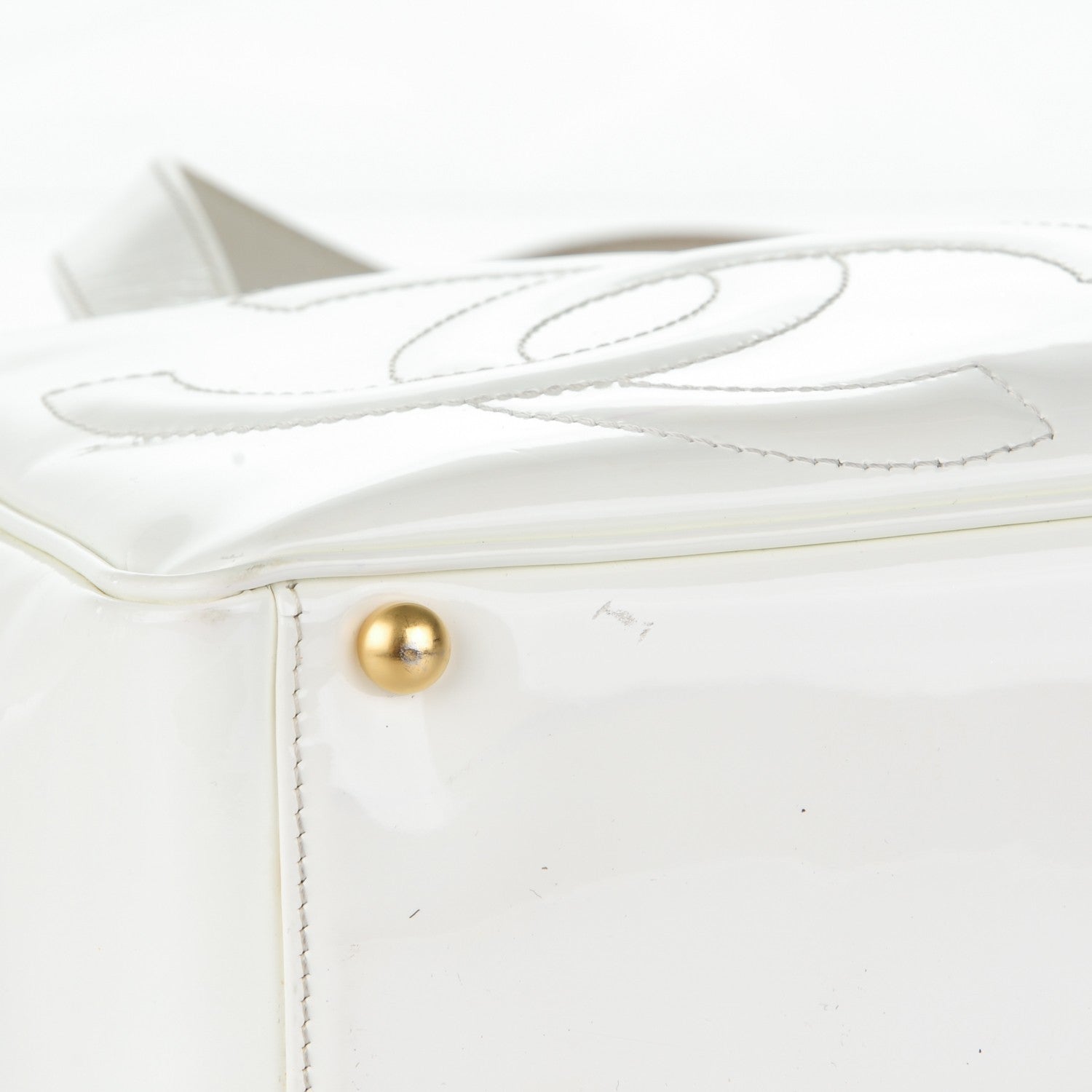 Chanel Patent CC Tote White 10 of 21