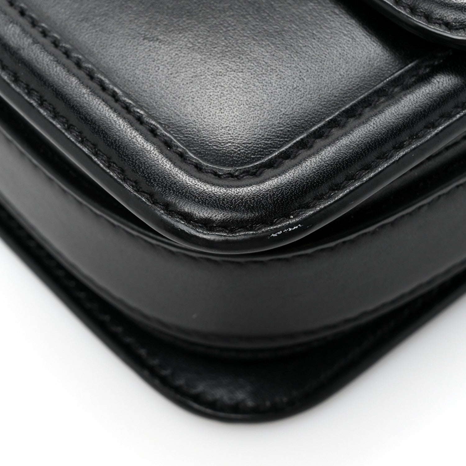 Saint Laurent Box Calfskin Monogram Medium Solferino Satchel Black 14 of 14