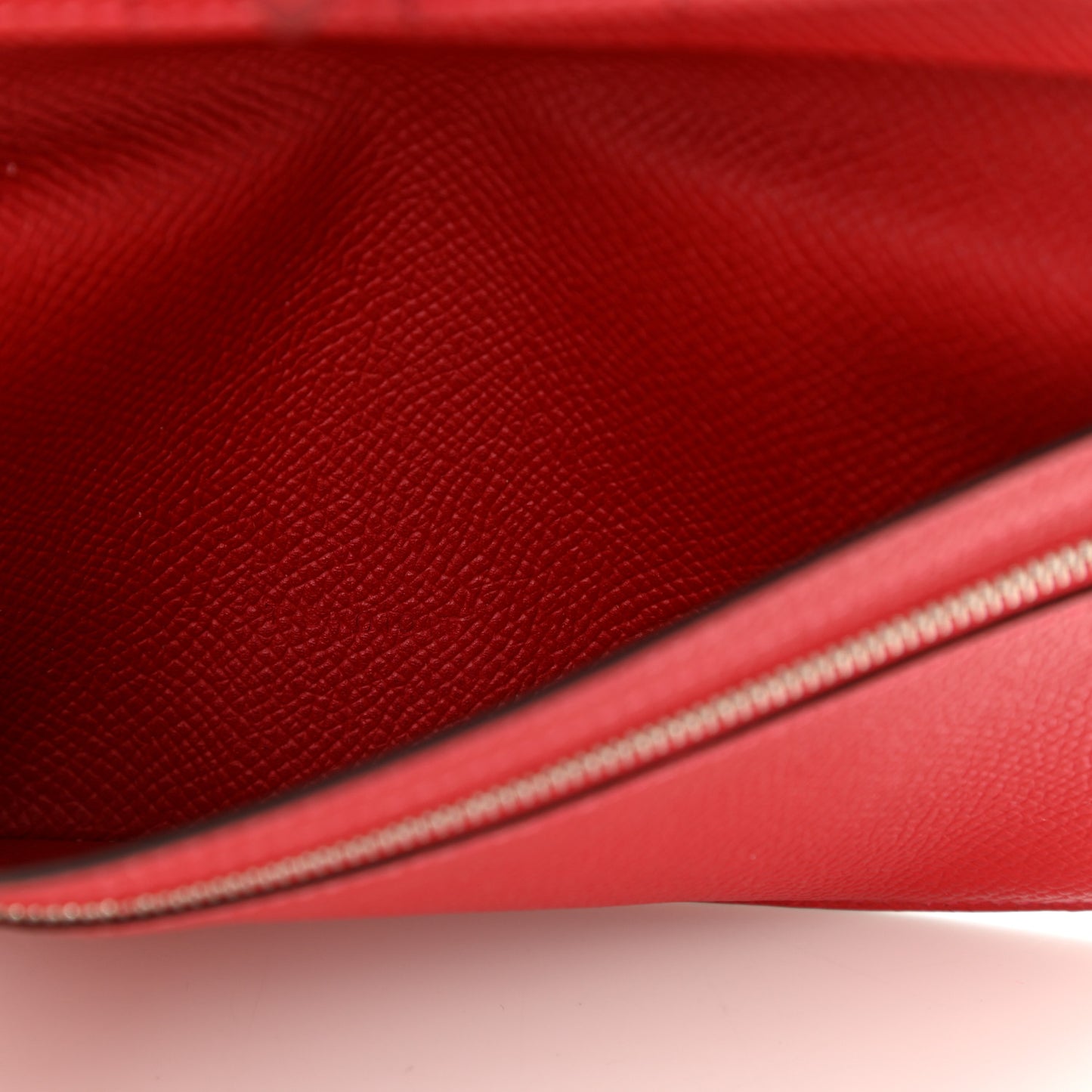 Epsom Bi-Color Bearn Gusset Wallet Rouge H Rouge Casaque