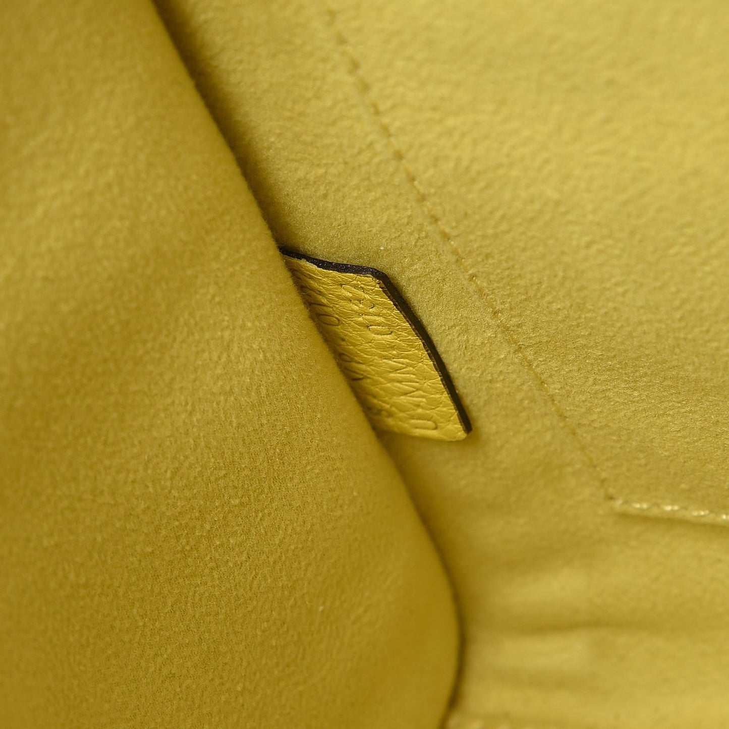 Drummed Calfskin Nano Luggage Citron