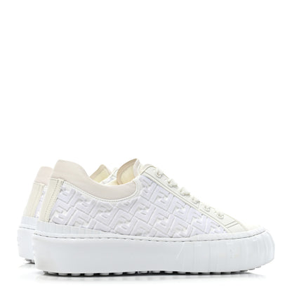 Fendi Velvet FF Calfskin Womens Fendi Force Low Top Sneakers 39 White 5 of 16