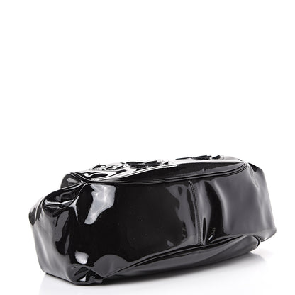 Chanel Patent Camellia Shoulder Bag Black 3 of 14