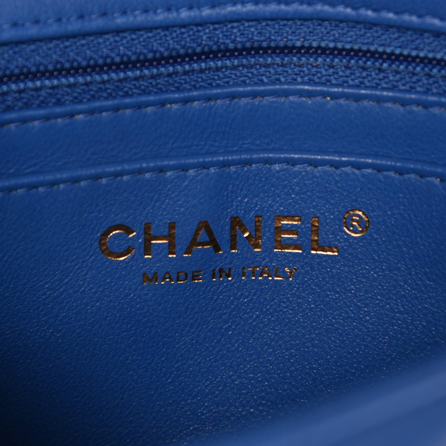 Chanel Lambskin Quilted Mini Square Flap Blue 6 of 7