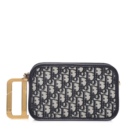 Christian Dior Oblique Diorquake Clutch Blue 1 of 11