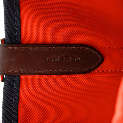 Hermes Canvas The Grooming Bag Bleu Navy Feu 7 of 10