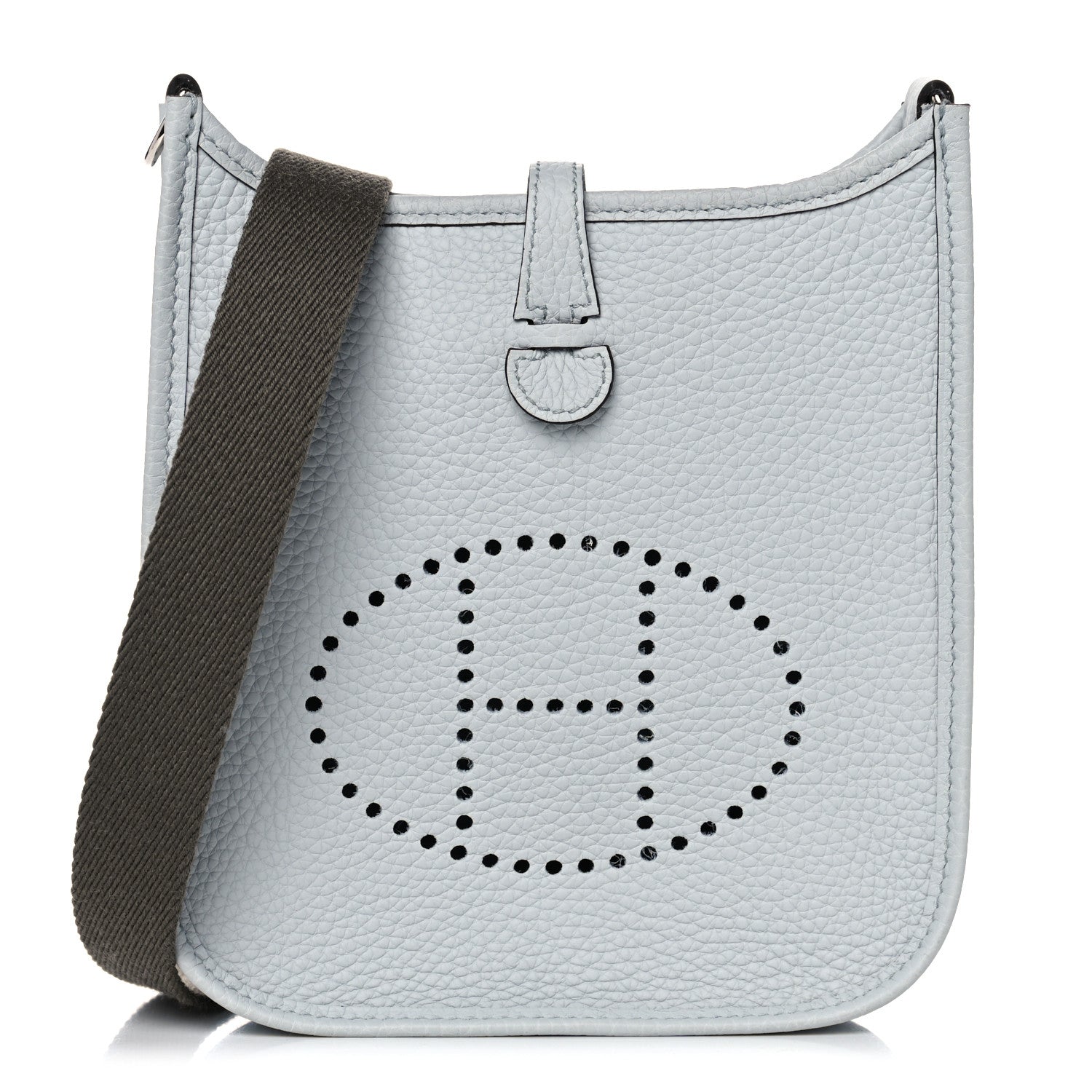 Hermes Taurillon Clemence Amazone Evelyne TPM Bleu Pale Etain 1 of 10