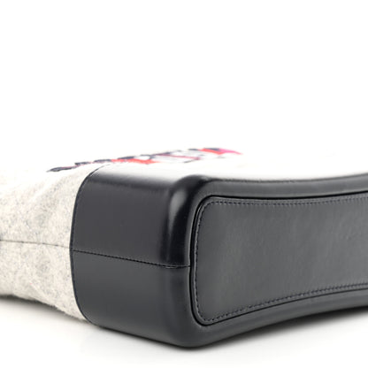 Chanel Wool Calfskin Quilted Medium Gabrielle Hobo Navy 9 of 10