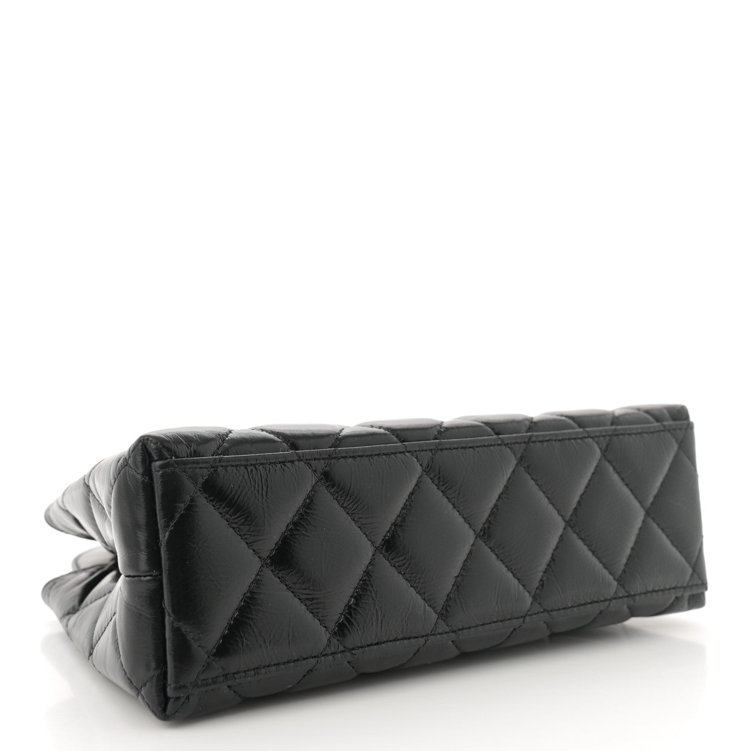 Chanel Shiny Aged Calfskin Quilted Nano Kelly Shopper Black 4 of 11