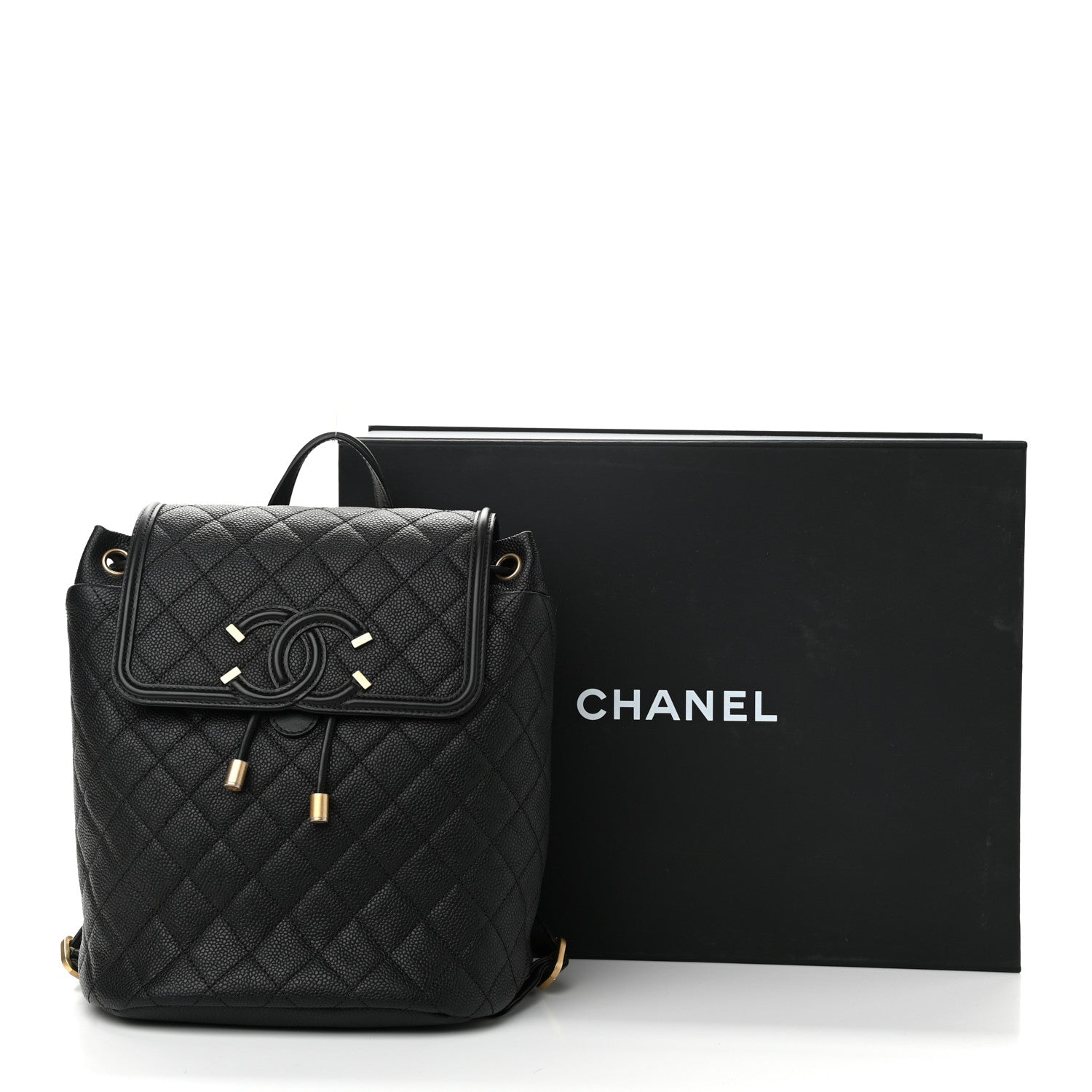 Chanel Caviar Quilted Filigree Backpack Black 11 of 11