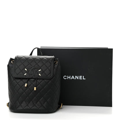 Chanel Caviar Quilted Filigree Backpack Black 11 of 11