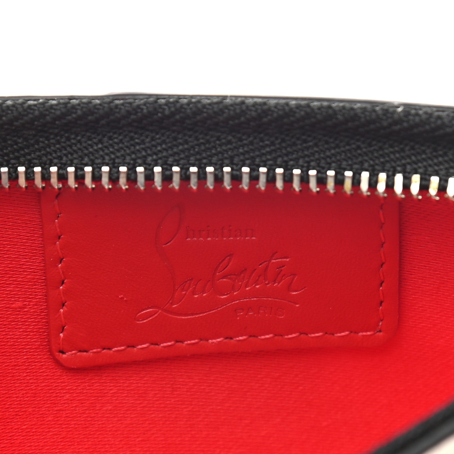 Christian Louboutin Calfskin Panettone Studded Zip Card Holder Ballerina Multicolor 7 of 9