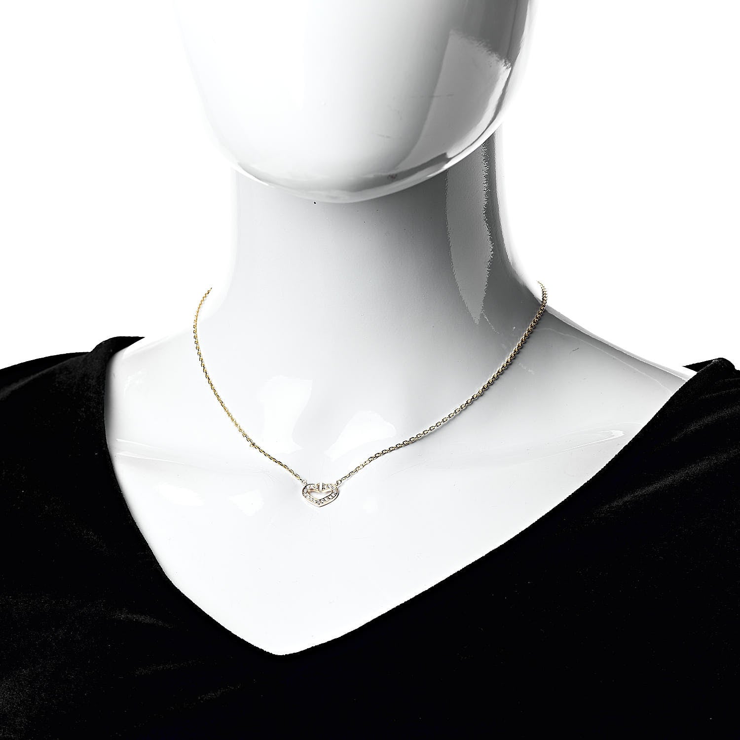 Cartier 18K Yellow Gold Diamond Hearts And Symbols Pendant Necklace 2 of 5