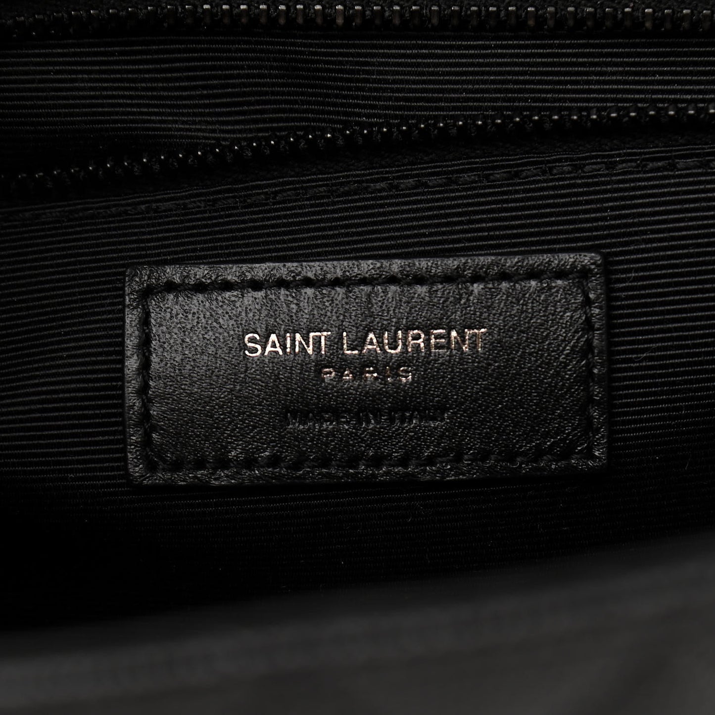 Grain De Poudre Textured Mixed Matelasse Large Triquilt Monogram Monochrome Satchel Black