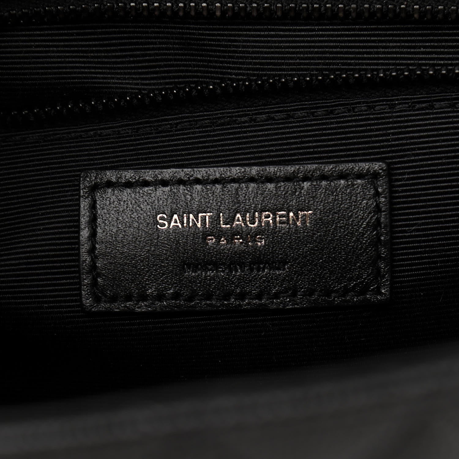 Saint Laurent Grain De Poudre Textured Mixed Matelasse Large Triquilt Monogram Monochrome Satchel Black 7 of 13