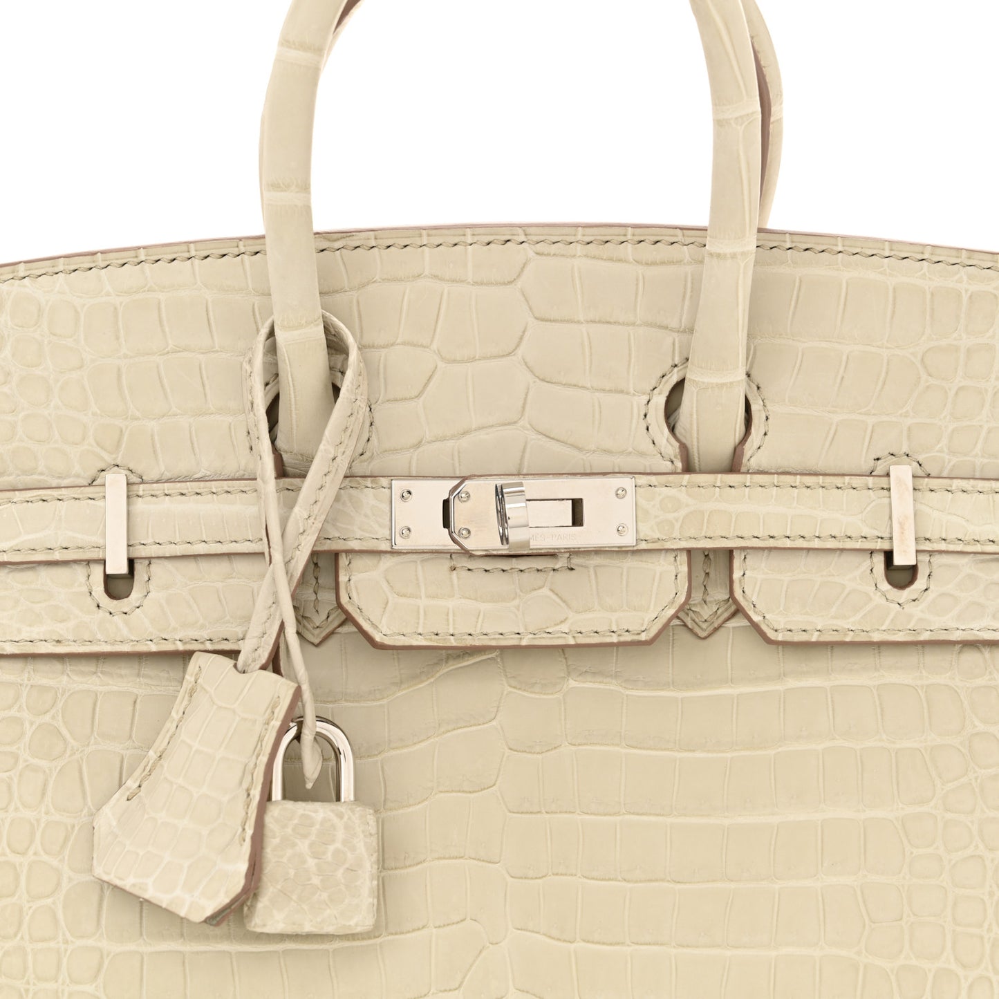 Matte Porosus Crocodile Birkin 25 Beton