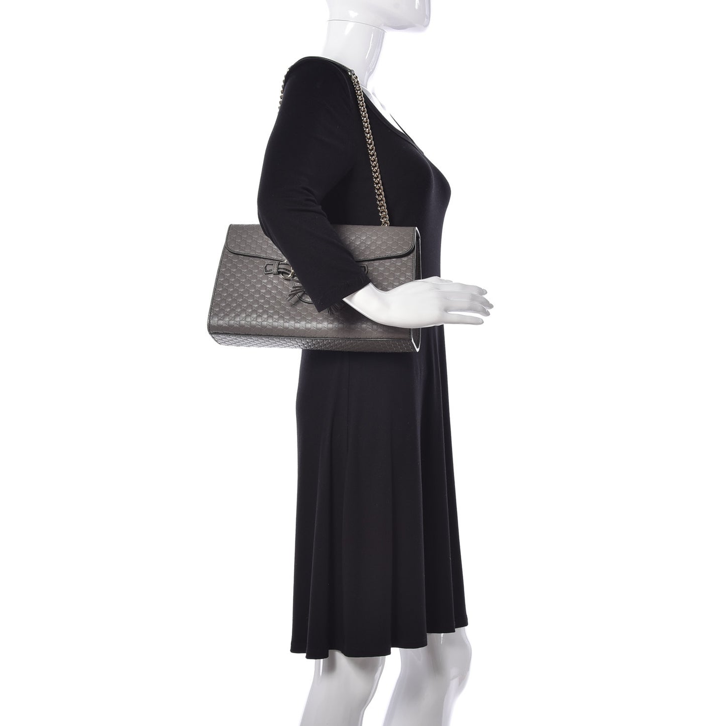 Soft Microguccissima Medium Emily Chain Shoulder Bag Loess